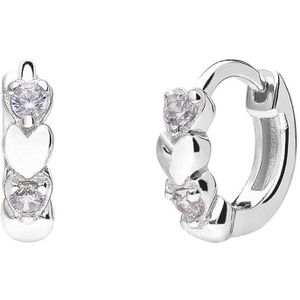 Zilveren ring hart met zirkonia voor dames | -NL