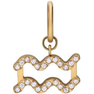 Lucardi - Dames Stalen goldplated bedel waterman - Hanger - Staal - Goudkleurig
