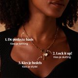 Lucardi - Charm Sluiting Ovaal - Hanger - Goudkleurig - Staal