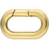 Lucardi - Charm Sluiting Ovaal - Hanger - Goudkleurig - Staal