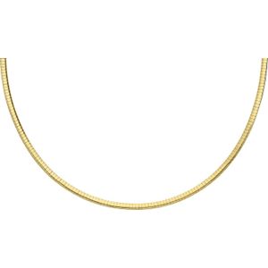 Zilveren goldplated omegacollier