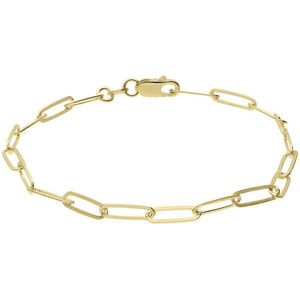 Lucardi - Armband - Goudkleurig - 925 Zilver - 19 cm