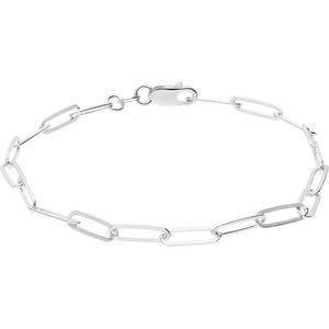 Zilveren armband paperclip