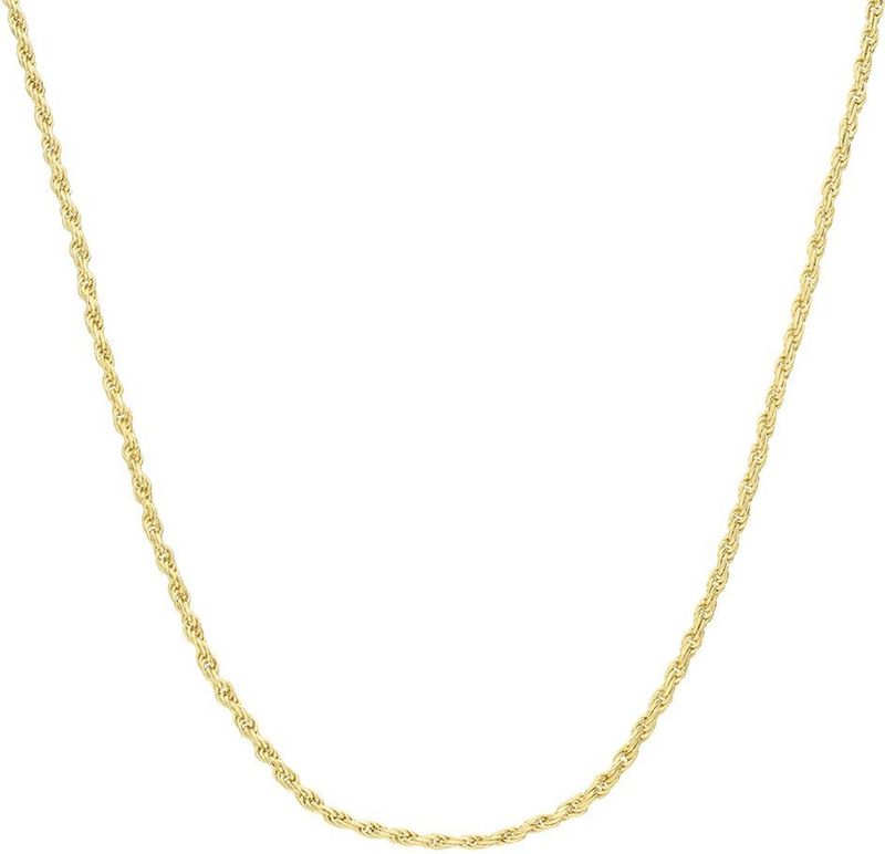 Lucardi - Koordcollier - Ketting - Goudkleurig - 925 Zilver - 42 cm