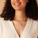 Lucardi - Zilveren Goldplated Hanger Hart - Ketting - 925 Zilver - Goudkleurig - 45 cm