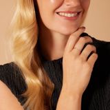 Lucardi - Dames Rijring - Goudkleurig - 9 Karaat - Zirkonia