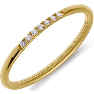9 karaat rijring met zirkonia