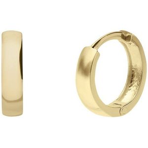 Lucardi - Dames Oorbellen - Creolen - Geelgoud - 14 Karaat - 13mm