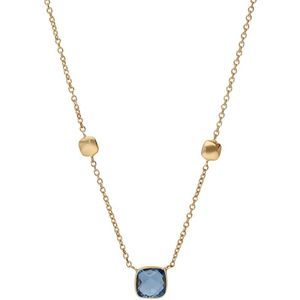14 karaat gouden ketting london blue topaas
