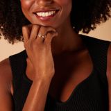 Lucardi - Ring - Geelgoud - 14 Karaat Goud - Diamant 0,02ct