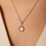 Lucardi - Dames Stalen Goldplated Ketting - Ketting - Goudkleurig - Staal - 47 cm