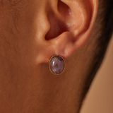 Lucardi - Oorbellen - Goudkleurig - Staal - Met Amethyst