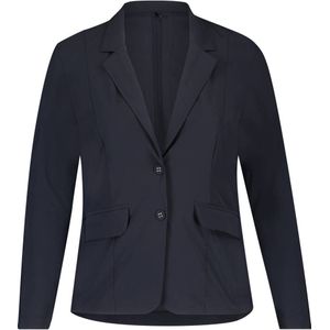 Plus Basics - Blazer - Blauw - Rechtvallend - Travelstof