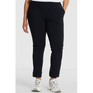 Plus Basics - Slim Fit Broek - Donkerblauw - Travelstof
