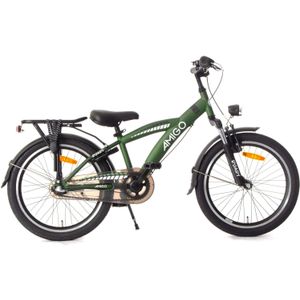 AMIGO Roady Jongensfiets 20 Inch - Kinderfiets voor 6 tot 8 Jaar - 110-125 cm - 3 Versnellingen - Groen