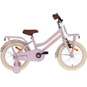 AMIGO Bella Meisjesfiets - Kinderfiets voor Meisjes - 16 Inch 26 cm - Terugtraprem - Roze