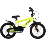 AMIGO Speeder Jongensfiets - 16 Inch 27 cm - Kinderfiets voor Jongens - Terugtraprem - Geel/Zwart