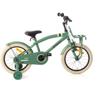 AMIGO 2Cool Kinderfiets - 16 Inch Jongensfiets - met Zijwieltjes - Terugtraprem - Groen