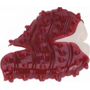 Dogs Collection Hondenspeelgoed Steak 12 Cm Rubber Rood/wit