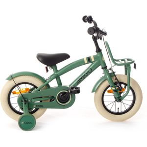 AMIGO 2Cool Kinderfiets - 12 Inch Jongensfiets - met Zijwieltjes - Terugtraprem - Groen