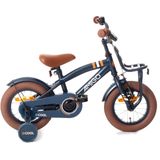 AMIGO 2Cool Kinderfiets - 12 Inch Jongensfiets - met Zijwieltjes - Terugtraprem - Blauw