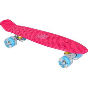 Flip-Ít skateboard met ledverlichting 55,5 cm roze/blauw