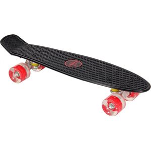 AMIGO Flip Ít skateboard met ledverlichting 55,5 cm zwart/rood