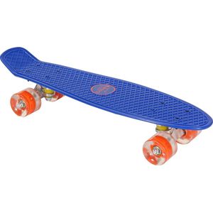 AMIGO skateboard - Met ledverlichting en ABEC 7 lagers - Blauw/Oranje