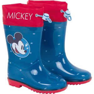 regenlaarzen Mickey Stars junior PVC donkerblauw/rood maat 30