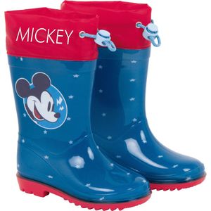 regenlaarzen Mickey Stars junior PVC donkerblauw/rood maat 24