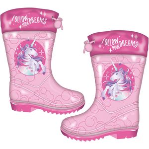 Arditex Regenlaarzen Unicorn Meisjes Pvc/textiel Lichtroze/roze Maat 24