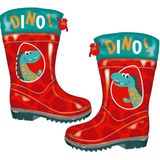 Arditex Regenlaarzen Dino Pvc/textiel Rood/turquoise Maat 22