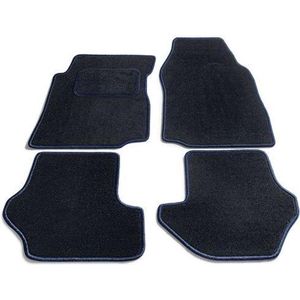 PK Automotive Complete Premium Velours Automatten Zwart Met Donkerblauwe Rand Mitsubishi Lancer 2008-