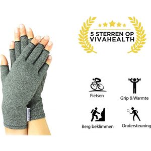 Compressie handschoenen Maat L zonder toppen voor dagelijks gebruik en sport, ook vaker gebruikt bij o.a. artritus, artrose, reuma, tendinitis of carpaal tunnel syndroom (ook te verkrijgen in S/M/XL)
