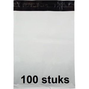 100x Verzendzakken voor Kleding L 36 x 50 cm - 70 my - 360 x 500mm Webshop Verpakking Zakjes - Plakstrip - 100 stuks