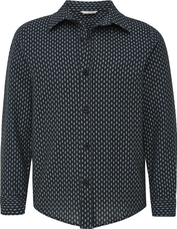 Mexx - Jongens Overhemd - Blauw Print - 100% Katoen
