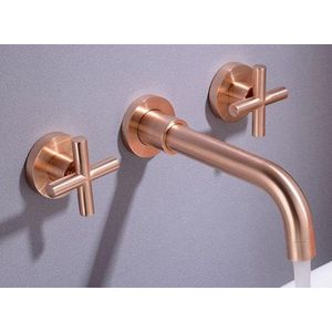 Inbouw Muurkraan M8312 - Rose Gold - Lengte Uitloop 20 cm