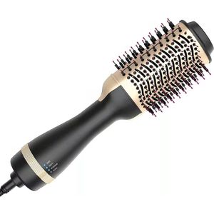 3-in-1 Föhnborstel - Zwart/Rosé Goud - Keramische Warmteborstel met Ionentechnologie - 1000W