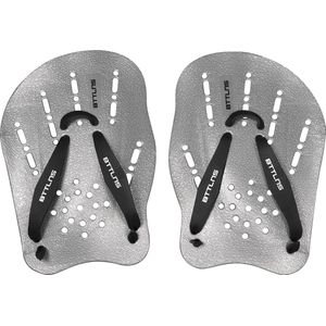 BTTLNS Handpeddels - Perfecte pasvorm - Perfectioneer je zwemtechniek - Zwempaddles - Alle niveau's - Meer zwemkracht - Trireme 1.0 - Zilver - S-M