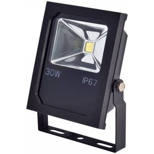 LED Bouwlamp - Zwart - Aluminium - 30 Watt - 2400 Lumen - Waterdicht IP67