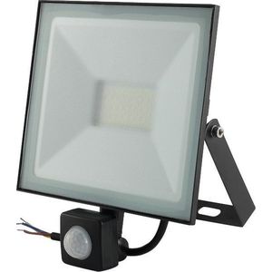 LED Bouwlamp Zwart met Sensor 50 Watt- 3000K - IP66 - Crius