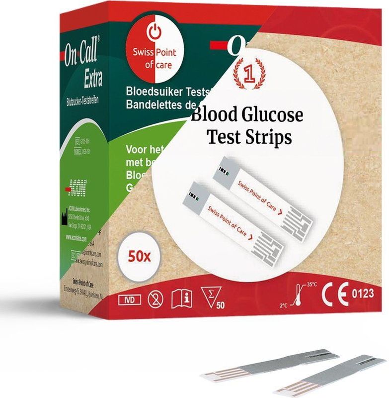 On Call Extra - Teststrips - 50 Stuks - Geschikt Voor Bloedsuikermeter