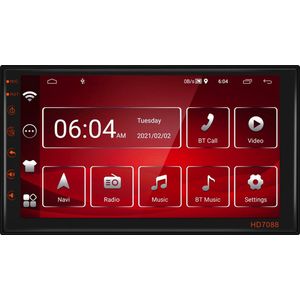 Dubbel Din Navigatie radio universeel Android 8, Apple Carplay, 7 inch full touchscreen GP