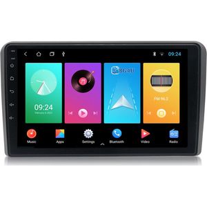 BG4U - Navigatie radio Audi A3 2003-2013, Android OS, Apple Carplay, 9 inch scherm, Canbus, GPS, Wifi, OBD2, Bluetooth, 3G/4G