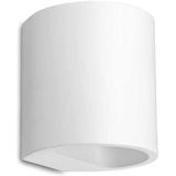 Artdelight - Wandlamp Plaster rond H 12 cm Gips excl. G9 wit