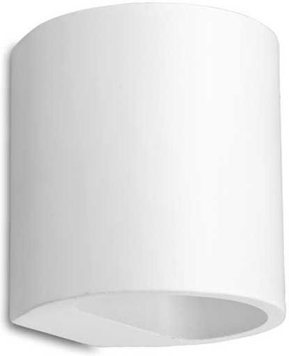 Artdelight - Wandlamp Plaster rond H 12 cm Gips excl. G9 wit