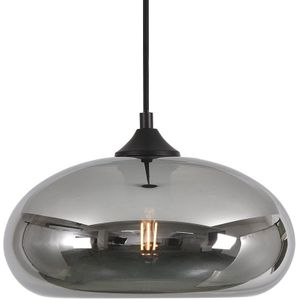 Artdelight - Hanglamp Paradise Ø 28 cm rook glas zwart