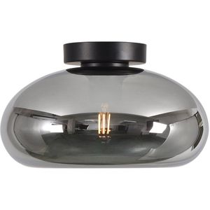 Artdelight - Plafondlamp Paradise Ø 28 cm rook glas zwart