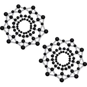 Pinch - Nipple Sticker Black Diamond - Tepel Plakker - Steentjes Zwart - Tepelstickers – Valentijn
