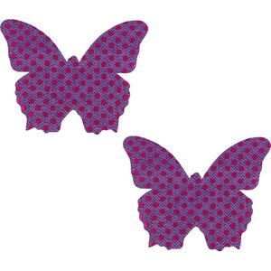 Banoch - Nipple Sticker Dotted Butterfly Purple - Vlinder Paars